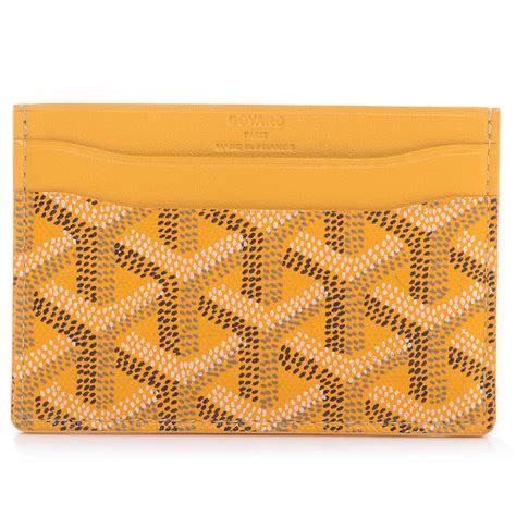 goyard saint sulpice card holder goyardine yellow|Goyard card holder retail price.